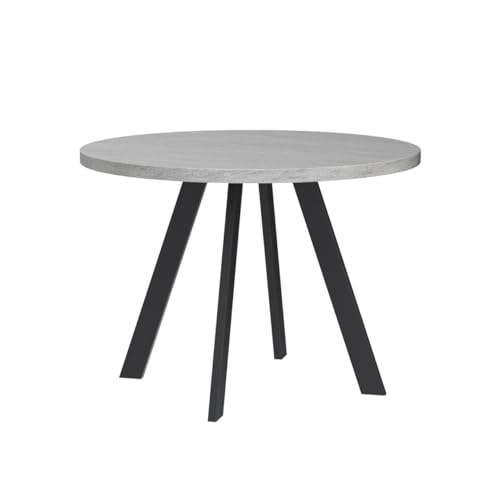 Modern Round Dining Table - Compact 34.6 Inch Coffee Table for Leisure and Space-Saving