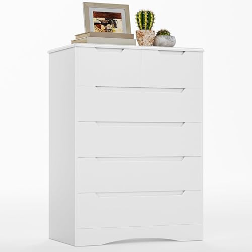 6-Drawer White Dresser with Large Storage for Bedroom and Home Office