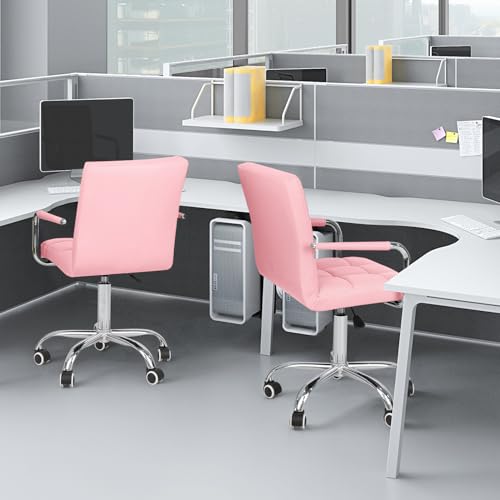 Pink Ergonomic Desk Chair for Teens and Home Offices