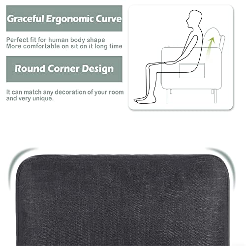 72 Fabric 3-Seater Couch with USB Ports for Compact Spaces