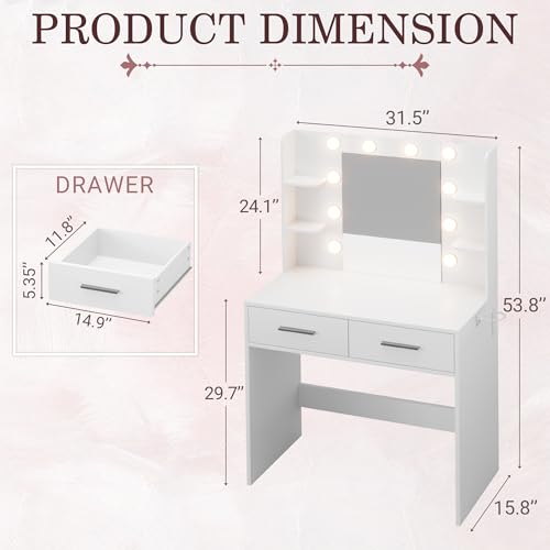 BEAUTY DESK WITH MIRROR & STORAGE FOR YOUR BEDROOM