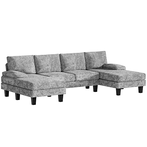 U-Shaped Modular Sofa with Chaise & Memory Foam for Modern Living Rooms