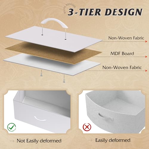 White Fabric Storage Dresser with 8 Drawers for Bedroom, Closet, and Living Space