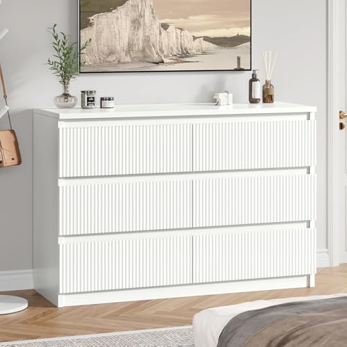 Modern White 6-Drawer Dresser for Your Bedroom