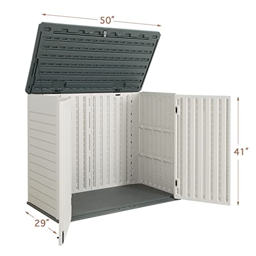 Stylish Outdoor Resin Storage Shed for Garden Items