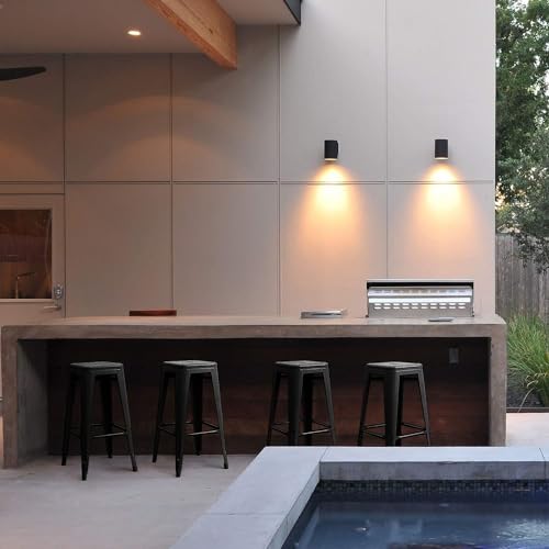Black Metal Bar Stool Set of 4