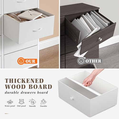 White Girls' Bedroom Dresser with 16 Drawers
