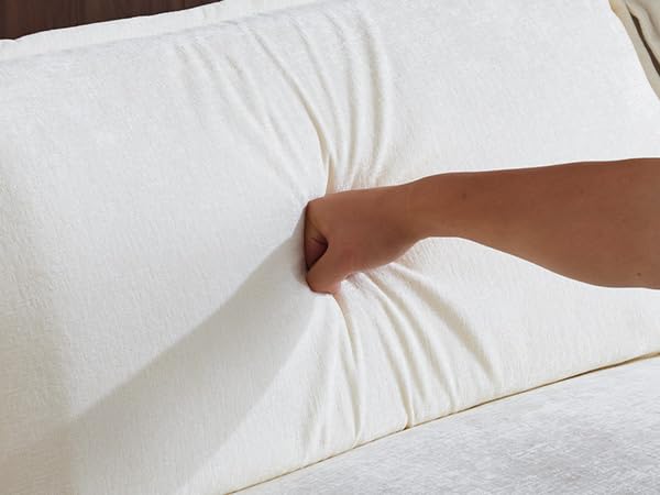 Creamy White 87 Convertible Sectional Sofa for Small Living Rooms