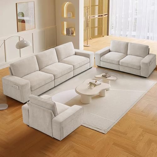 TEKAMON 100 Modular Sofa with Storage & USB in Chenille Fabric