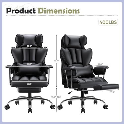 Executive Leather Office Chair for Big and Tall People