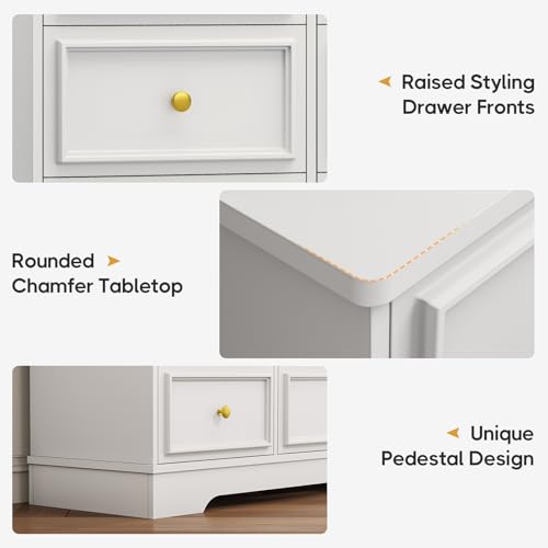 Large 12-Drawer Dresser for Bedroom Storage- Hasuit White Chest of Drawers