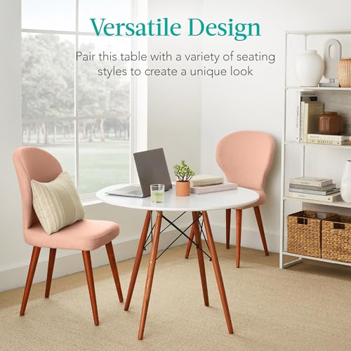 Mid-Century Modern White Dining Table for 2-4