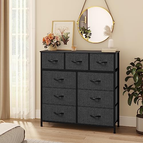 A Simplified Version of the Title: YITAHOME 9-Drawer Fabric Dresser - Storage Organizer for Living Room and Entryway