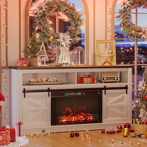 CAKE WEIGHT Living Room TV Stand with Storage and Sliding Door