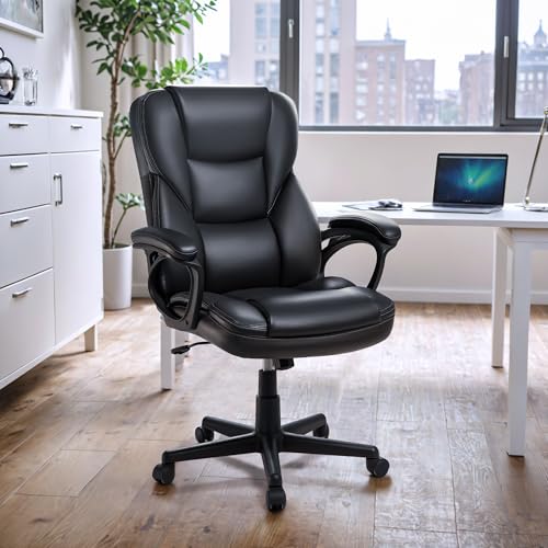 Executive Office Chair with Lumbar Support and High Back