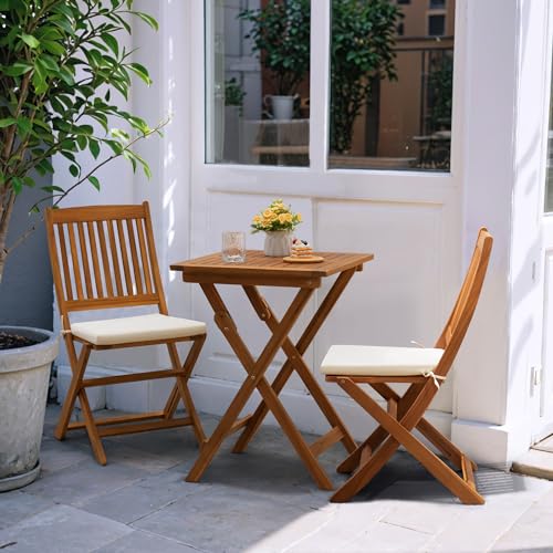 3-Piece Folding Patio Bistro Set Perfect for Outdoor Dining