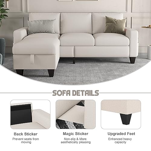 Convertible Sectional Sofa for Small Space Apartments