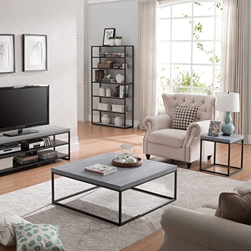 Grey Round Nesting Coffee Table for Living Room