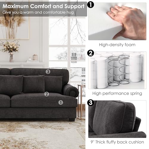 Modern HIFIT Living Room Sofa with USB Ports