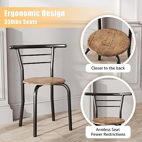 3-Piece Wooden Table & Chair Set for Kitchen and Dining Room