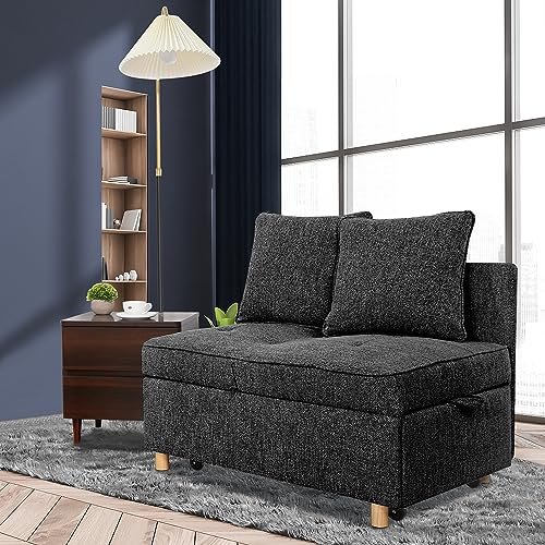 Convertible Sofa Bed for Small Spaces - Black