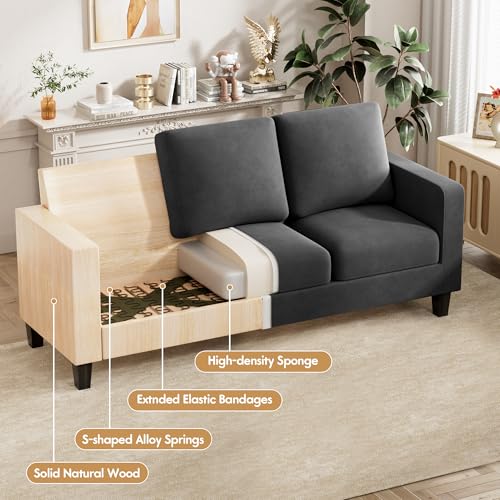 VICTONE Convertible Sectional Sofa for Small Spaces (Dark Gray)