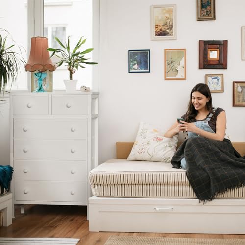 Girls' Bedroom White 6-Drawer Dresser