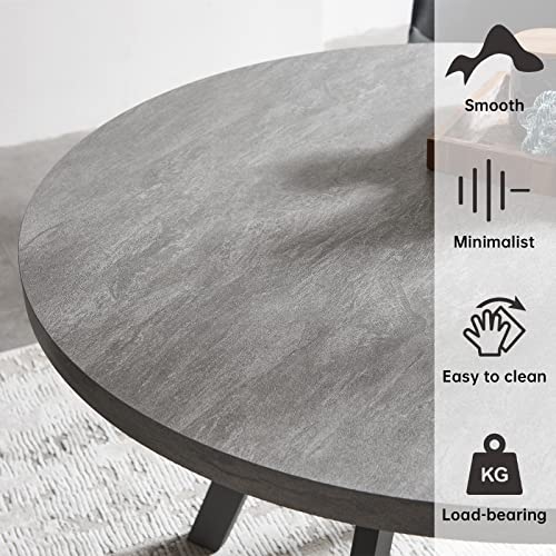 Modern Round 34.6 Inch Coffee Table - Compact and Space-Saving